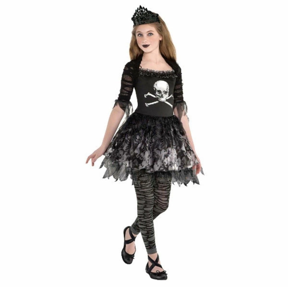 Girls Zombie Ballerina/Prima Zomberina XL‎ 14/16 Halloween Costume Skull NEW